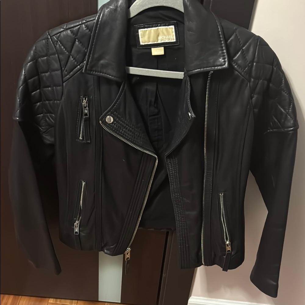 Chanel Black Leather Biker Jacket